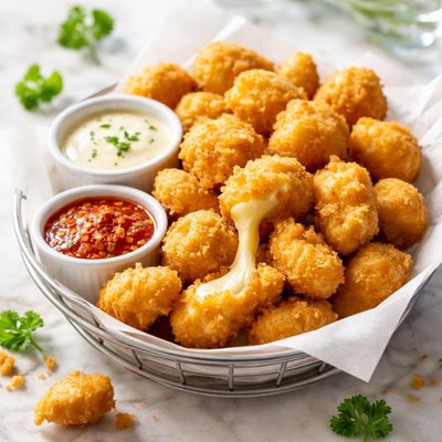 Cheese curds deep fried