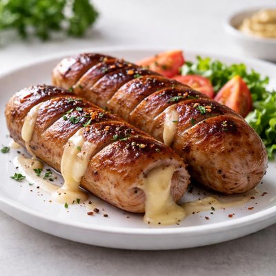 Cheese grilled sausage
