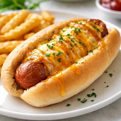Cheese hot dog