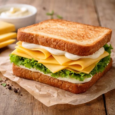 Cheese sandwich with mayo
