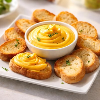 Cheese whiz with bread