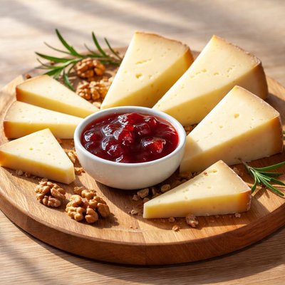 Cheese with jam