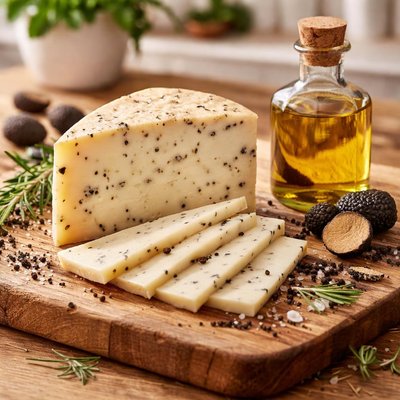 Cheese with truffle oil