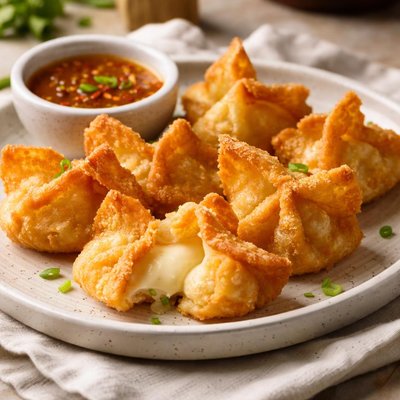 Cheese wontons fried