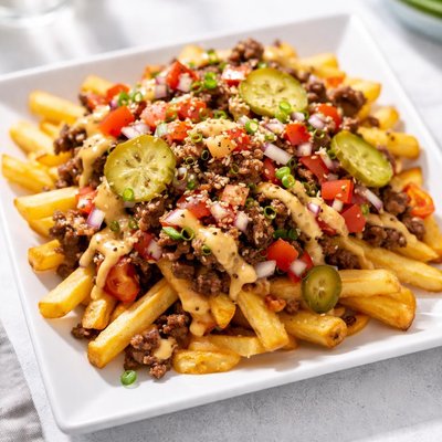 Cheeseburger fries