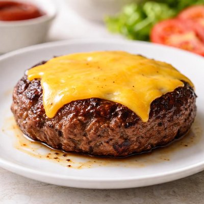 Cheeseburger patty with cheese