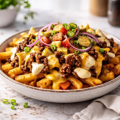 Cheeseburger poutine