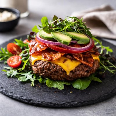 Cheeseburger without bun