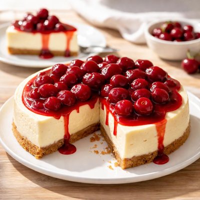 Cheesecake cherry topping