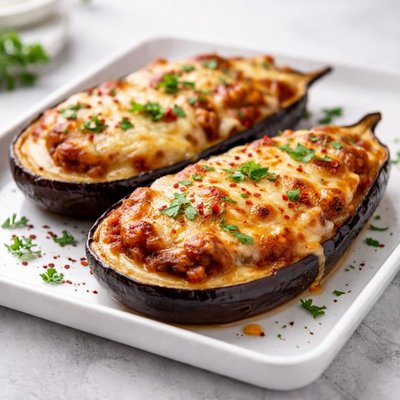 Cheesy aubergine