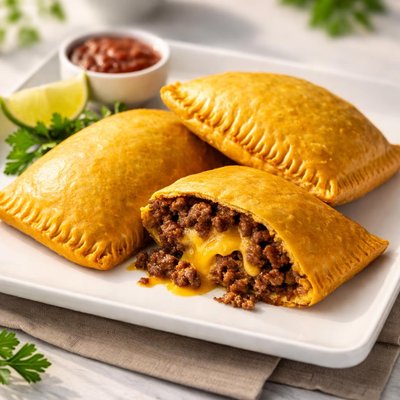 Cheesy beef jamaican patty