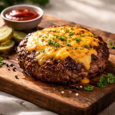Cheesy beef patty