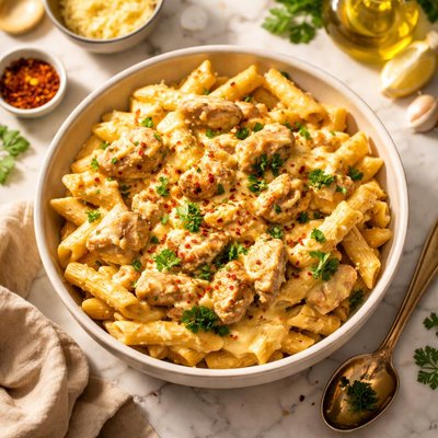 Cheesy chicken pasta