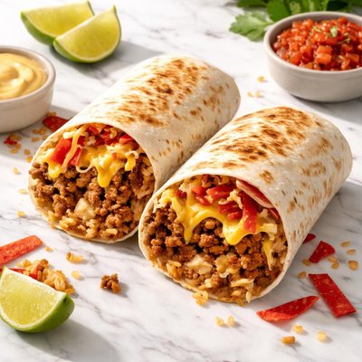 Cheesy double beef butrito taco bell