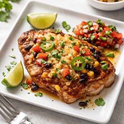 Cheesy mexican pork chop