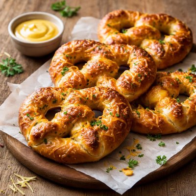 Cheesy pretzels