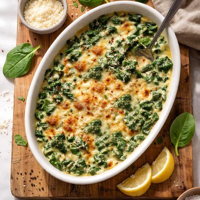 Cheesy spinach