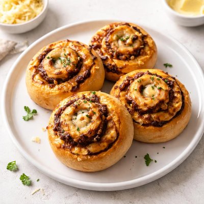 Cheesy vegemite scroll bakers delight