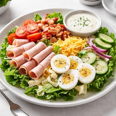 Chef salad with ranch dressing