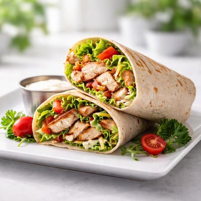 Chefs wrap with grilled chicken