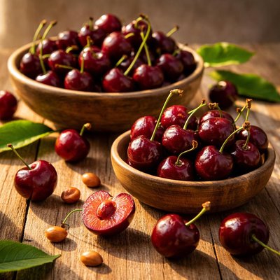 Cherries with seeds