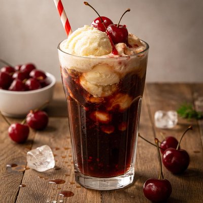 Cherry coke fountain