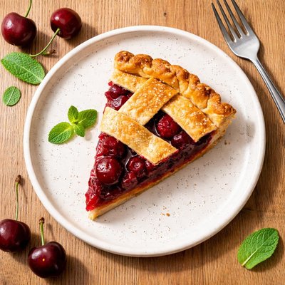 Cherry pie slice