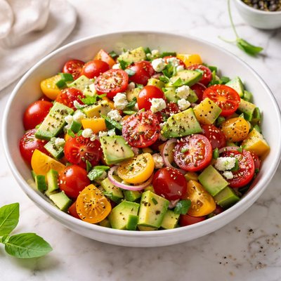 Cherry tomato and avocado salad