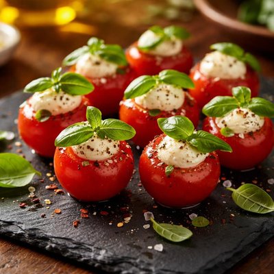 Cherry tomato with cheese