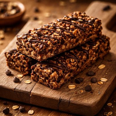 Chewy chocolate granola bar