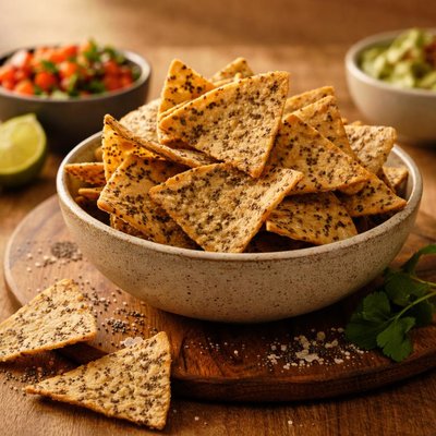 Chia and quinoa tortilla chips