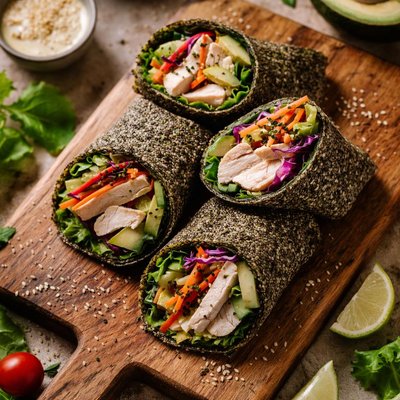 Chia norigami protein wraps