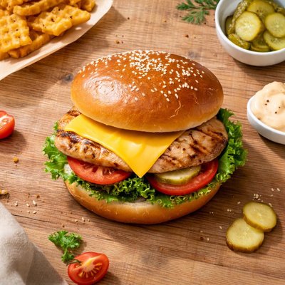 Chic fil a grill chicken sandwich with cheese