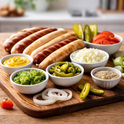 Chicago hot dog fixings