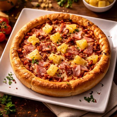 Chicago style hawaiian pizza