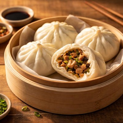 Chicen steam bun