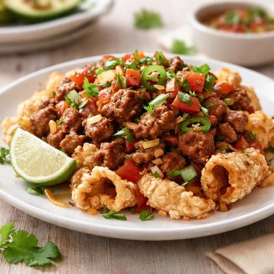 Chicharones con carne