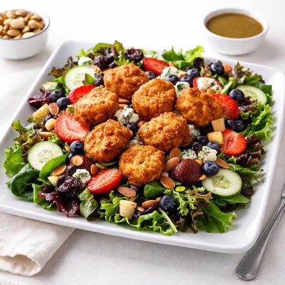 Chick fi a market salad with nuggets