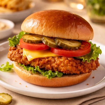 Chick fil a deluxe chicken sandwhich