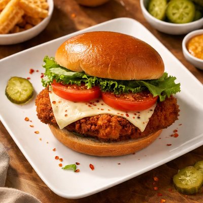 Chick fil a spicy delux sandwhich