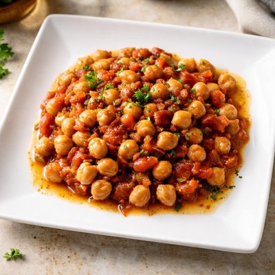 Chick peas with tomato