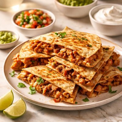 Chicken adobe cheese quesedilia