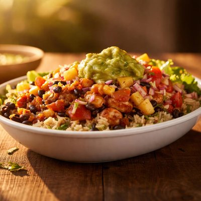 Chicken al pastor bowl chipotle