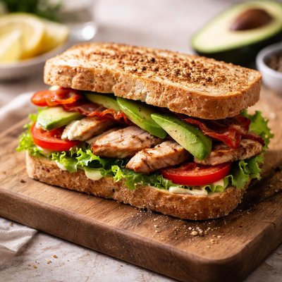 Chicken and avacodo sandwich