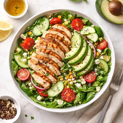 Chicken and avocado salad