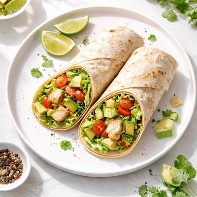 Chicken and avocado wrap