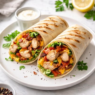Chicken and bacon cheese wrap