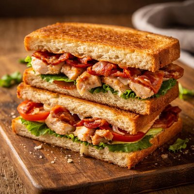 Chicken and bacon toastie