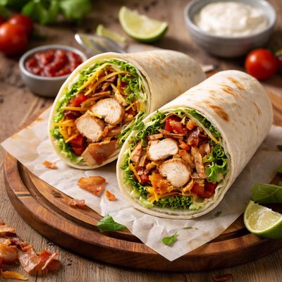 Chicken and bacon wrap