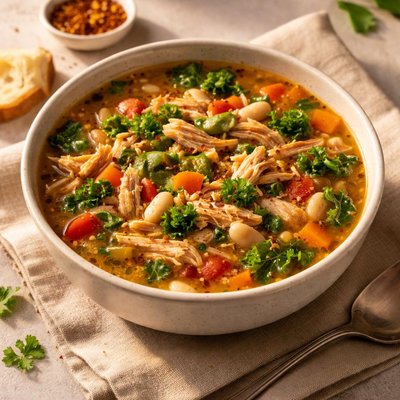 Chicken and bean soup